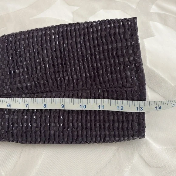 NWOT Carlisle Textured Dark Purple Lined Blazer. Decorative Buttons. Size 6 - Picture 13 of 14